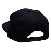 Born to Travel Embroidered Wool Blend Pro Style 2 Tone Snapback