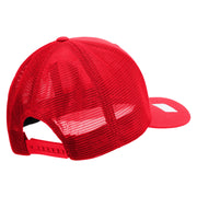 Licensed US Navy Embroidered Flexfit Mesh Trucker Cap - Red OSFM