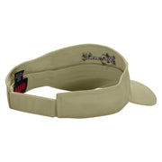 I Love Gymnastics Embroidered Cotton Twill Sun Visor - Khaki OSFM