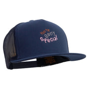 You're Berry Special Embroidered 5 Panel Mesh Trucker Snapback Cap - Navy OSFM