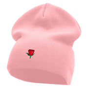 Mini Rose Logo Embroidered Short Beanie