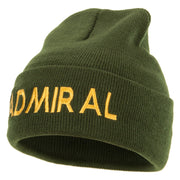 Admiral Military Embroidered Long Beanie