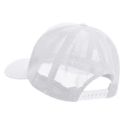 Licensed US Navy Embroidered Flexfit Mesh Trucker Cap - White OSFM