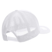 Licensed US Navy Embroidered Flexfit Mesh Trucker Cap - White OSFM