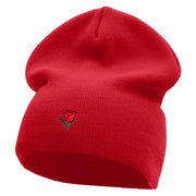 Mini Rose Logo Embroidered Short Beanie