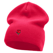 Mini Rose Logo Embroidered Short Beanie