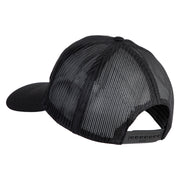 American By Birth U.S.M.C. Marine by Choice Patched Solid Cotton Twill Mesh Prostyle Cap - Black OSFM
