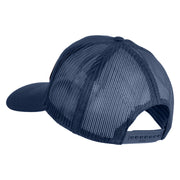 American By Birth U.S.M.C. Marine by Choice Patched Solid Cotton Twill Mesh Prostyle Cap - Navy OSFM