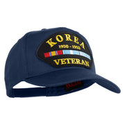 Korea Veteran 1950-1953 Patched Solid Cotton Twill 5 Panel Prostyle Snap Cap - Navy OSFM