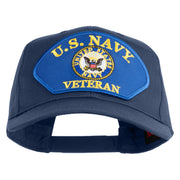 U.S. Navy Veteran Blue Patched Solid Cotton Twill Pro Style Cap - Navy OSFM
