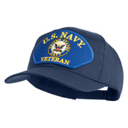 U.S. Navy Veteran Blue Patched Solid Cotton Twill Pro Style Cap - Navy OSFM