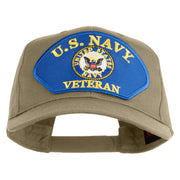 U.S. Navy Veteran Blue Patched Solid Cotton Twill Pro Style Cap - Khaki OSFM
