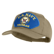 U.S. Navy Veteran Blue Patched Solid Cotton Twill Pro Style Cap - Khaki OSFM