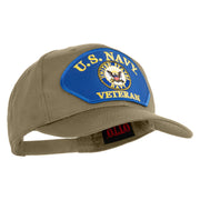 U.S. Navy Veteran Blue Patched Solid Cotton Twill Pro Style Cap - Khaki OSFM