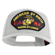 American By Birth U.S.M.C. Marine by Choice Patched Solid Cotton Twill Mesh Prostyle Cap - White OSFM