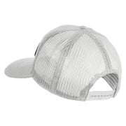 American By Birth U.S.M.C. Marine by Choice Patched Solid Cotton Twill Mesh Prostyle Cap - White OSFM