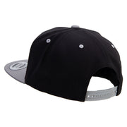 Wake Up Embroidered Wool Blend 2 Tone Classic Snapback - Black-Silver OSFM