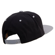 Wake Up Embroidered Wool Blend 2 Tone Classic Snapback - Black-Silver OSFM