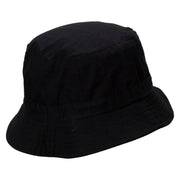 White Chocolate Heart Embroidered Pigment Dyed Bucket Hat - Black OSFM