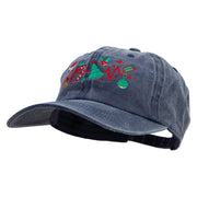 Christmas Decorations with Eletocardiography Cotton Twill Premium Pigment Dyed Cap - Navy OSFM