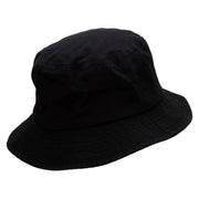 Orange Mushroom Monater Embroideered Unisex Multipurpose Crushable Cotton Twill Bucket Hat - Black M