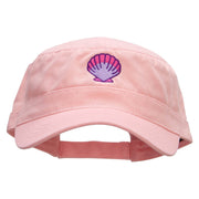 Purple Shell Garment Washed Adjustable Army Cap - Pink OSFM