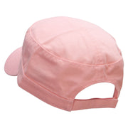 Purple Shell Garment Washed Adjustable Army Cap - Pink OSFM