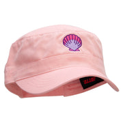 Purple Shell Garment Washed Adjustable Army Cap - Pink OSFM