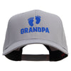 Grandpa with Feet Embroidered Solid Cotton Twill Pro Style Cap - Grey OSFM