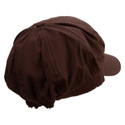 Colorful Polor Bear Embroidered Cotton Elastic Newsboy Cap - Brown OSFM