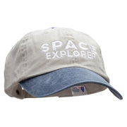 Space Explorer Embroidered Pigment Dyed Wash Caps