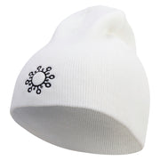 Science Embroidered 8 inch Acrylic Short Blank Beanie - White OSFM