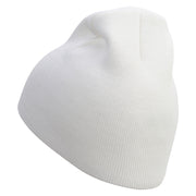 Science Embroidered 8 inch Acrylic Short Blank Beanie - White OSFM