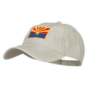 Arizona State Flag Embroidered Washed Cap