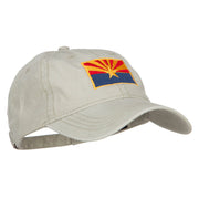 Arizona State Flag Embroidered Washed Cap