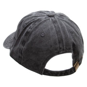 Grandpa's Hobby Embroidered Unstructured Pigment Dyed Cotton Cap - Black OSFM