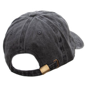 Grandpa's Hobby Embroidered Unstructured Pigment Dyed Cotton Cap - Black OSFM