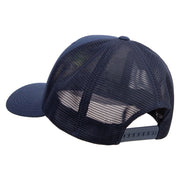 Licensed US Navy Seabees Embroidered Flexfit Mesh Trucker Cap - Navy OSFM