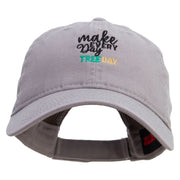 Three Day Embroidered Garment Washed Cotton Twill Cap - Grey OSFM