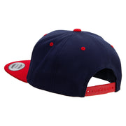 Wake Up Embroidered Wool Blend 2 Tone Classic Snapback - Navy-Red OSFM