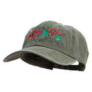 Christmas Decorations with Eletocardiography Cotton Twill Premium Pigment Dyed Cap - Olive OSFM