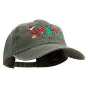 Christmas Decorations with Eletocardiography Cotton Twill Premium Pigment Dyed Cap - Olive OSFM