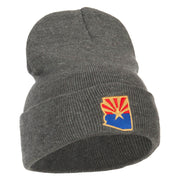 Arizona Flag Map Embroidered Long Beanie