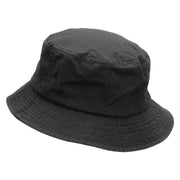 Orange Mushroom Monater Embroideered Unisex Multipurpose Crushable Cotton Twill Bucket Hat - Charcoal M