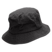 Orange Mushroom Monater Embroideered Unisex Multipurpose Crushable Cotton Twill Bucket Hat - Charcoal M