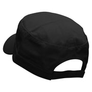 Purple Shell Garment Washed Adjustable Army Cap - Black OSFM