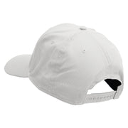 Grandpa with Feet Embroidered Solid Cotton Twill Pro Style Cap - White OSFM