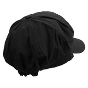 Colorful Polor Bear Embroidered Cotton Elastic Newsboy Cap - Black OSFM