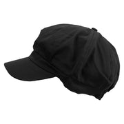 Colorful Polor Bear Embroidered Cotton Elastic Newsboy Cap - Black OSFM