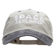 Space Explorer Embroidered Pigment Dyed Wash Caps